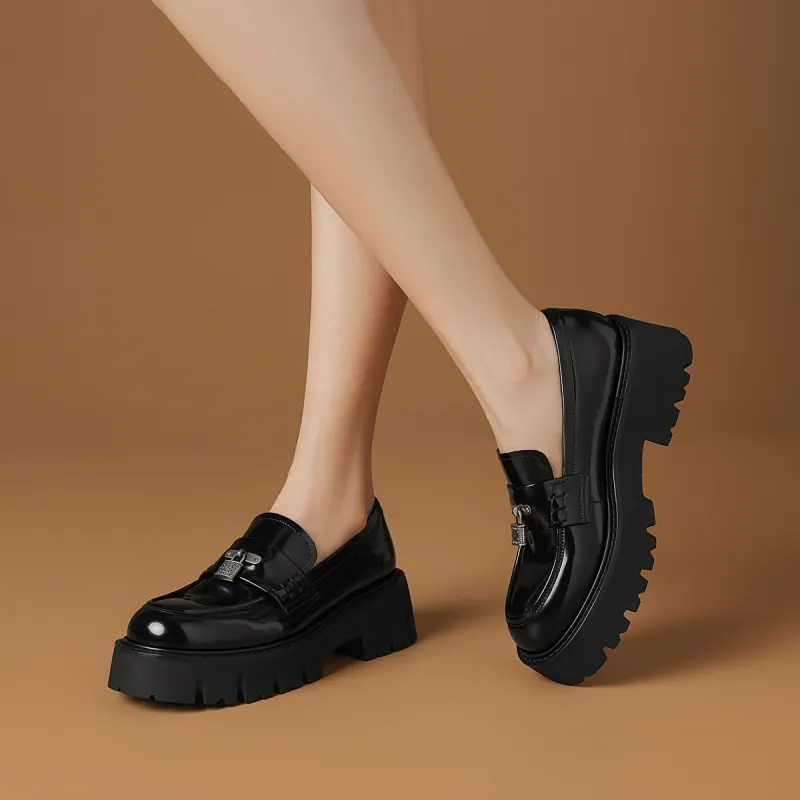 Rosa Bianca Loafers Women's Black-4