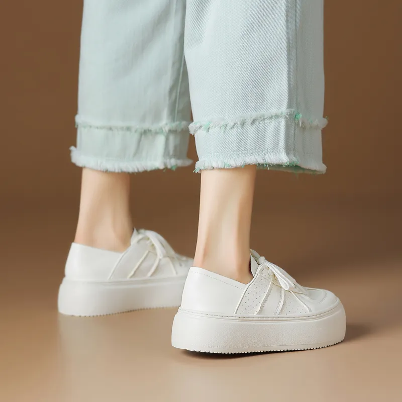 Rosa Bianca Lightweight Height Increasing Low Top Skateboard Shoes Women's-6