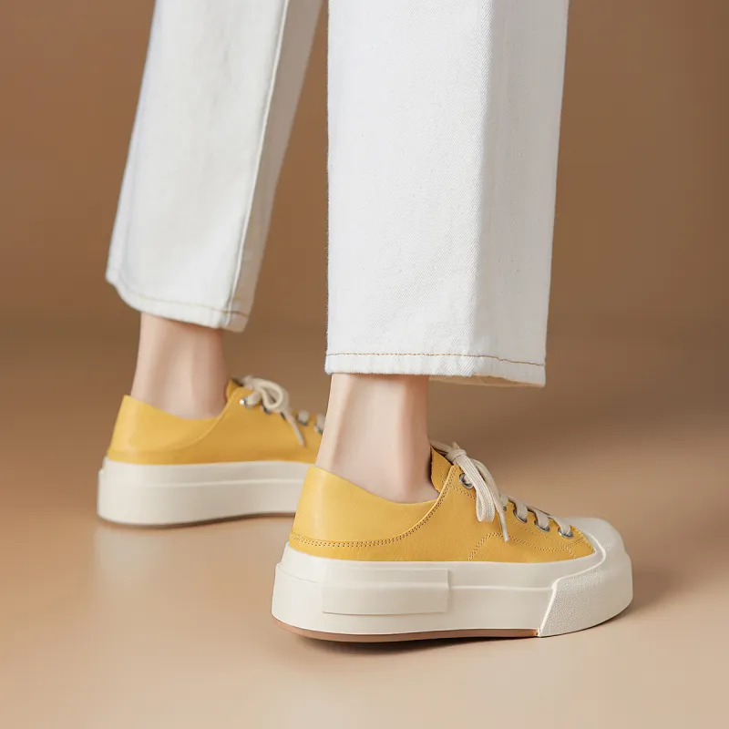 Rosa Bianca Lightweight Height Increasing Low-Top Skateboard Shoes Women's-6