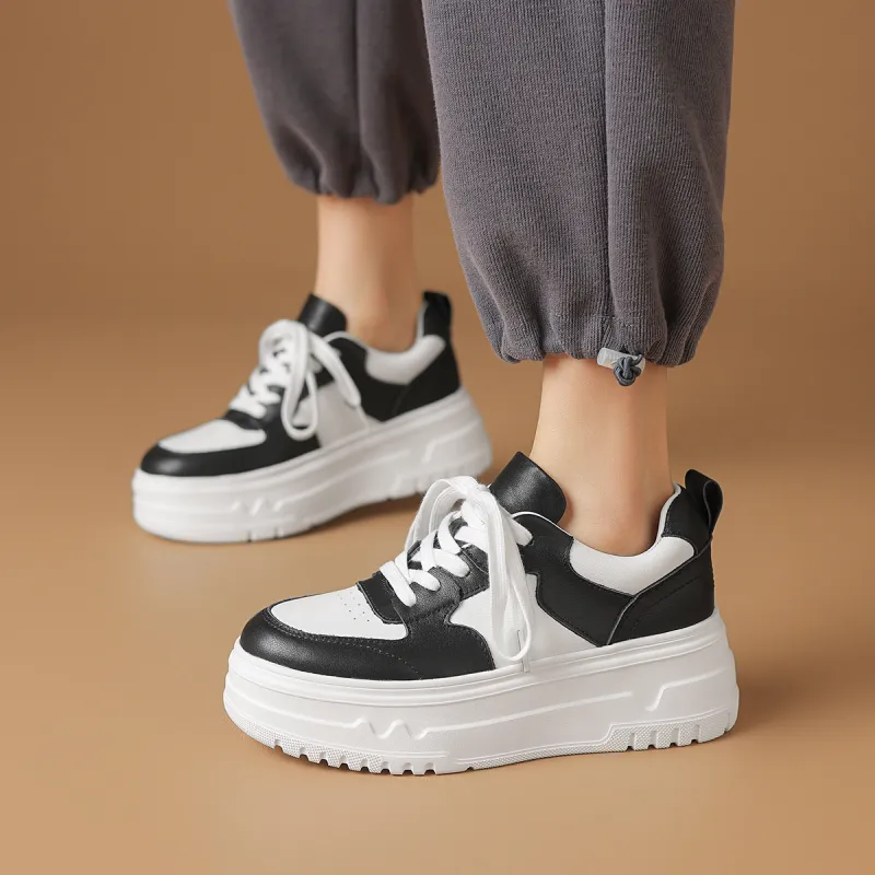 Rosa Bianca Breathable Lightweight Height Increasing Warm Low-Top Casual Shoes Women's-9