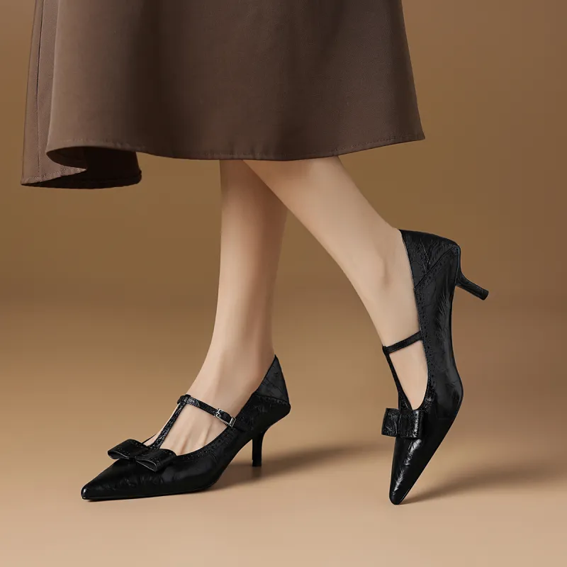 Rosa Bianca Slim Heel High Heels 5.5cm Women's-4