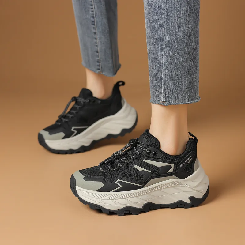Rosa Bianca Breathable Lightweight Height Increasing Low-Top Chunky Sneakers Women's-3