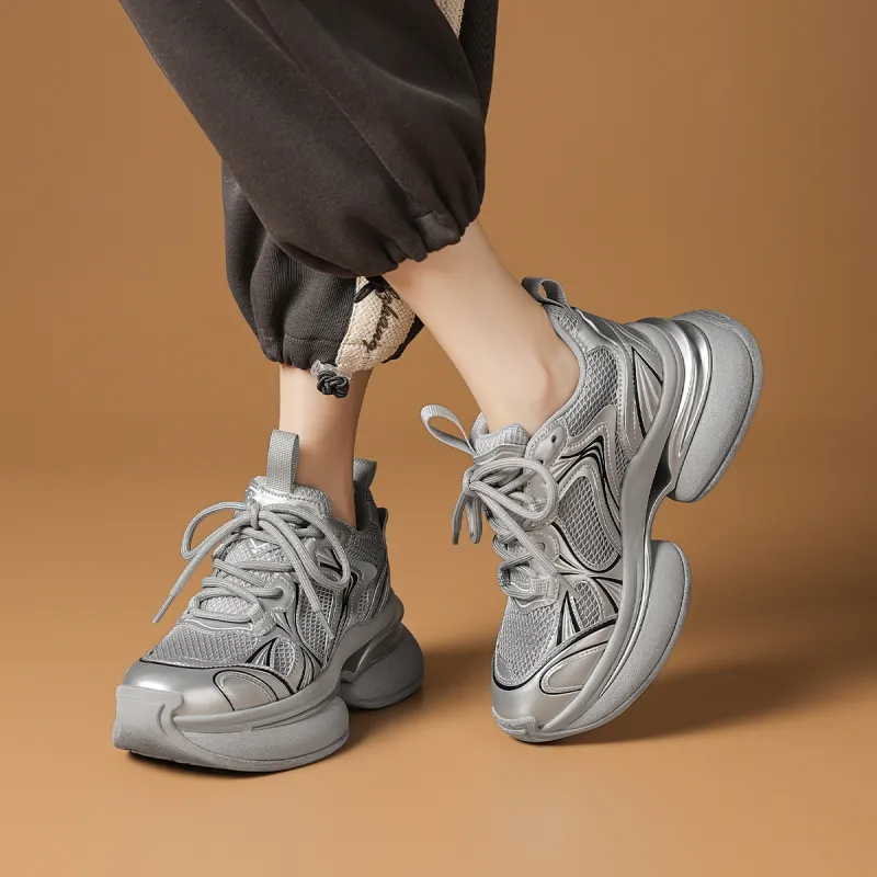 Rosa Bianca Cushioning Height Increasing Low-Top Chunky Sneakers Women's-13