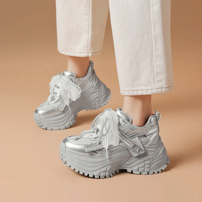 Rosa Bianca Low-Top Chunky Sneakers Women's-8
