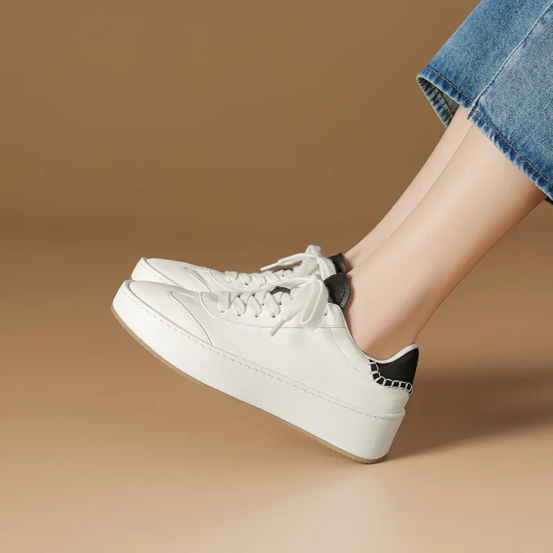 Rosa Bianca Lightweight Height Increasing Low-Top Skateboard Shoes Women's-10