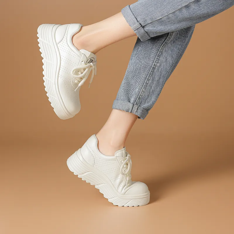 Rosa Bianca Cushioning Wear Resistant Low Top Casual Shoes Women's White-6