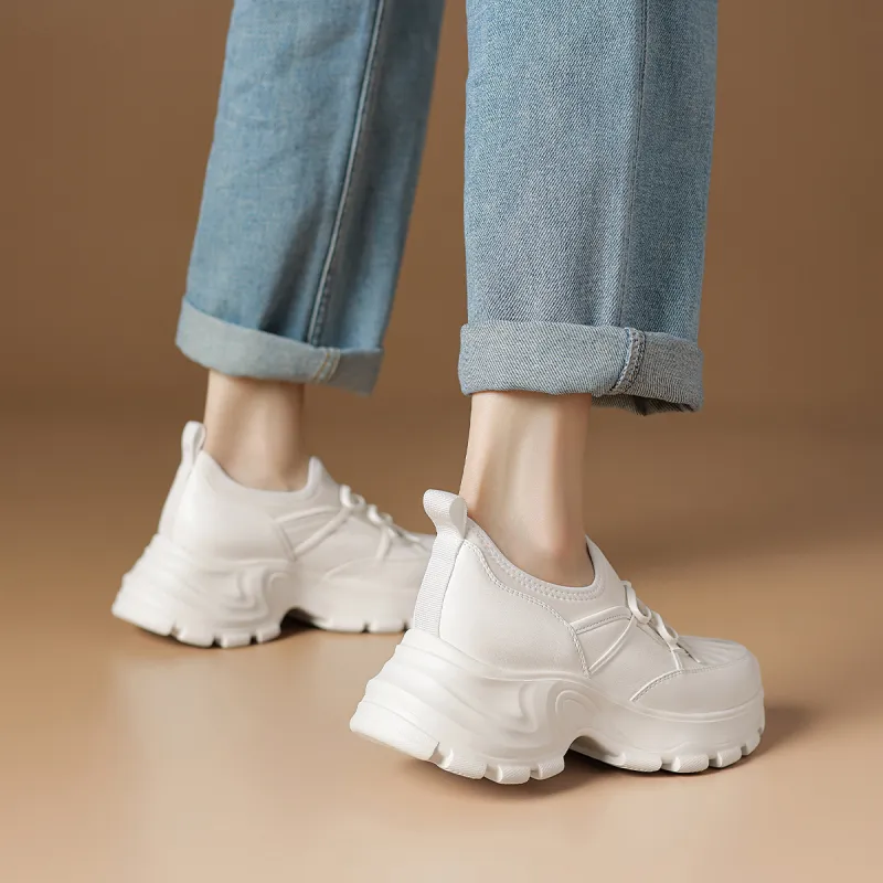 Rosa Bianca Lightweight Height Increasing Low Top Chunky Sneakers Women's-6