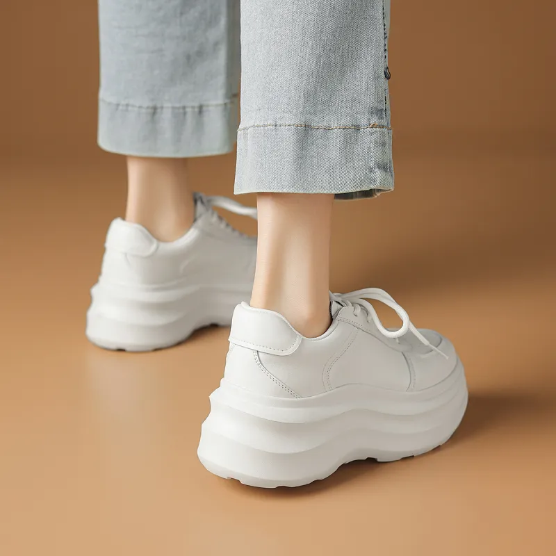 Rosa Bianca Breathable Lightweight Height Increasing Low-Top Chunky Sneakers Women's-7