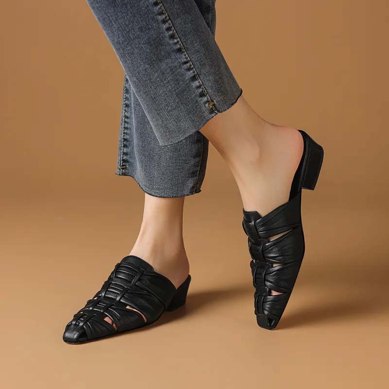 Rosa Bianca Wrap-toe Slippers Women's-11