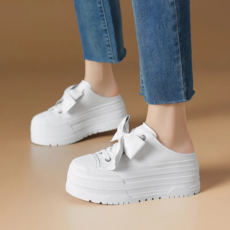 Rosa Bianca Wrap toe Slippers Women's White-1