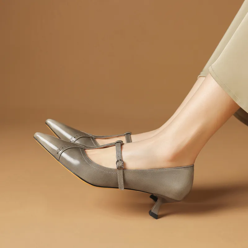 Rosa Bianca High Heels Women's Coffee/Gray-11