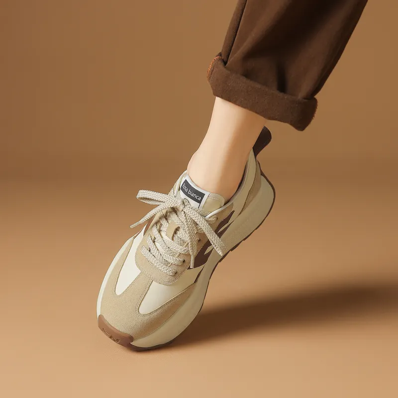 Rosa Bianca Anti Slip Wear Resistant Breathable Lightweight Height Increasing Warm Low Top Chunky Sneakers Women's-4