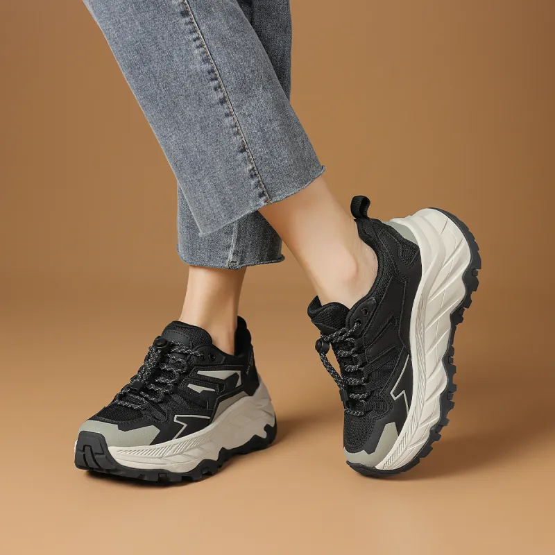 Rosa Bianca Breathable Lightweight Height Increasing Low-Top Chunky Sneakers Women's-2