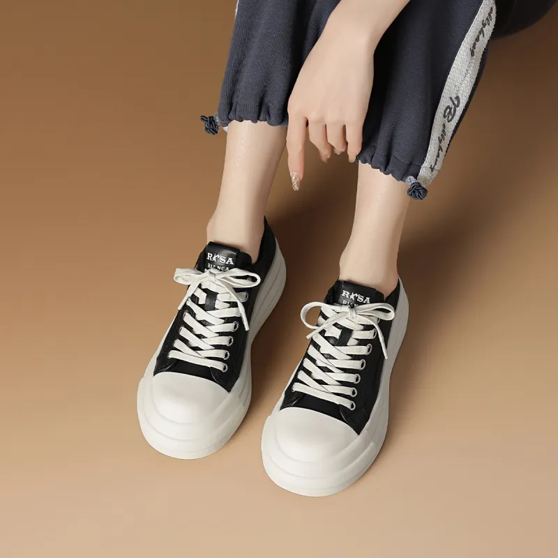 Rosa Bianca Lightweight Height Increasing Low Top Skateboard Shoes Women's-2