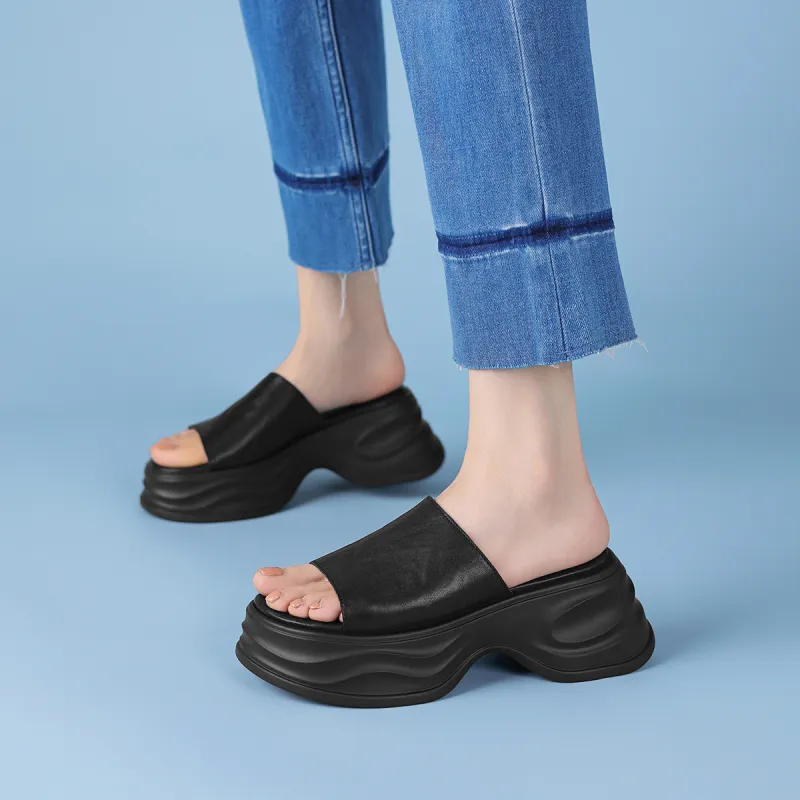 Rosa Bianca PU Polyurethane Abrasion Resistant Slide Slippers Women's-8
