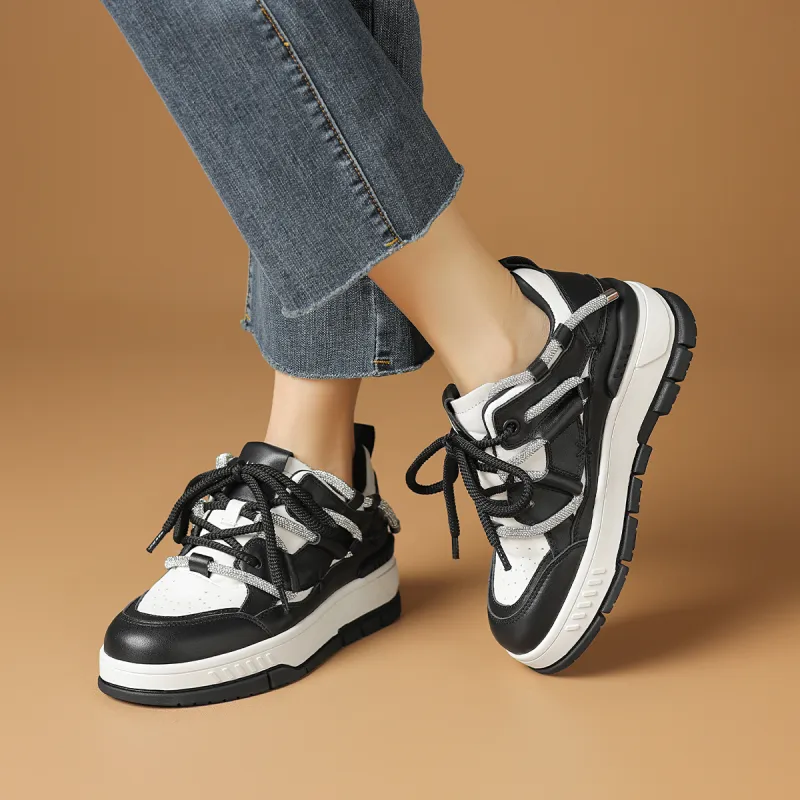 Rosa Bianca Warm Anti-Slip And Wear-Resistant Lightweight Breathable Height Increasing Low-Top Skateboard Shoes Women's-10