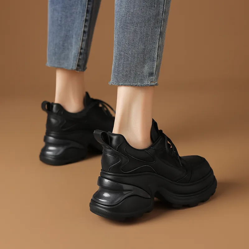 Rosa Bianca Lightweight Support Height Increasing Low Top Chunky Sneakers Women's-9