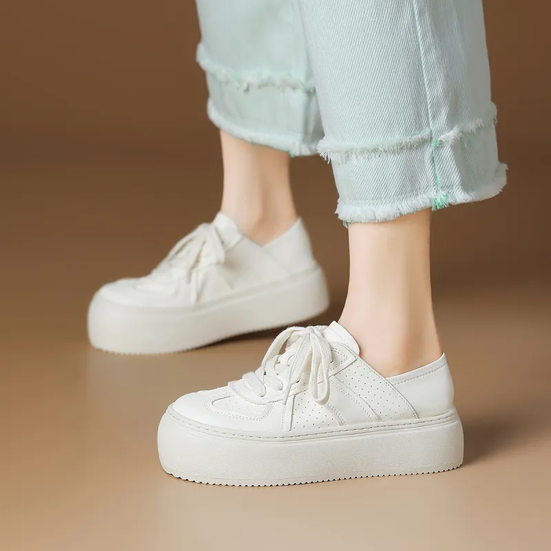 Rosa Bianca Lightweight Height Increasing Low Top Skateboard Shoes Women's-1