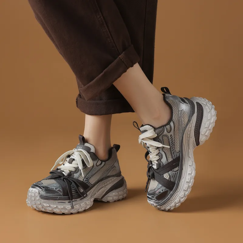 Rosa Bianca Breathable Lightweight Low-Top Chunky Sneakers Women's-11