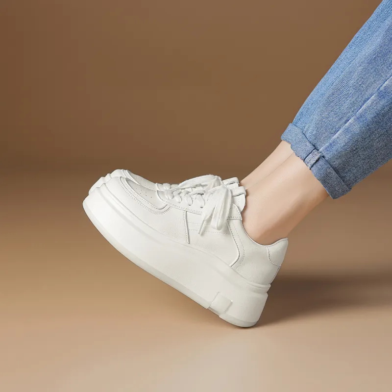 Rosa Bianca White Sneakers Low Top Skateboard Shoes Women's White-3