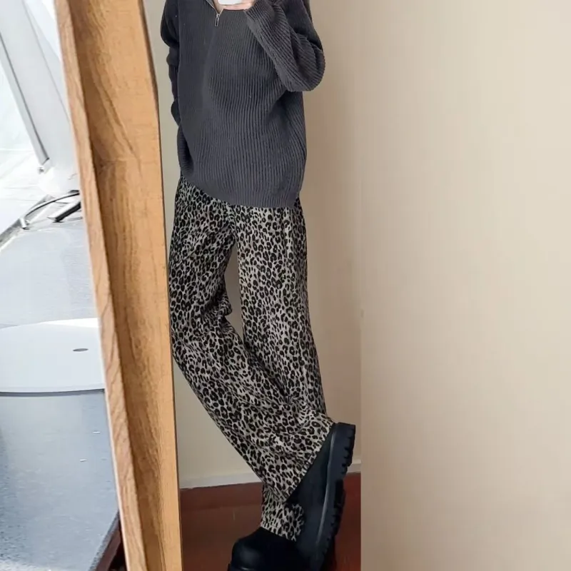 TESTUNG Jeans Men's Leopard Print-6