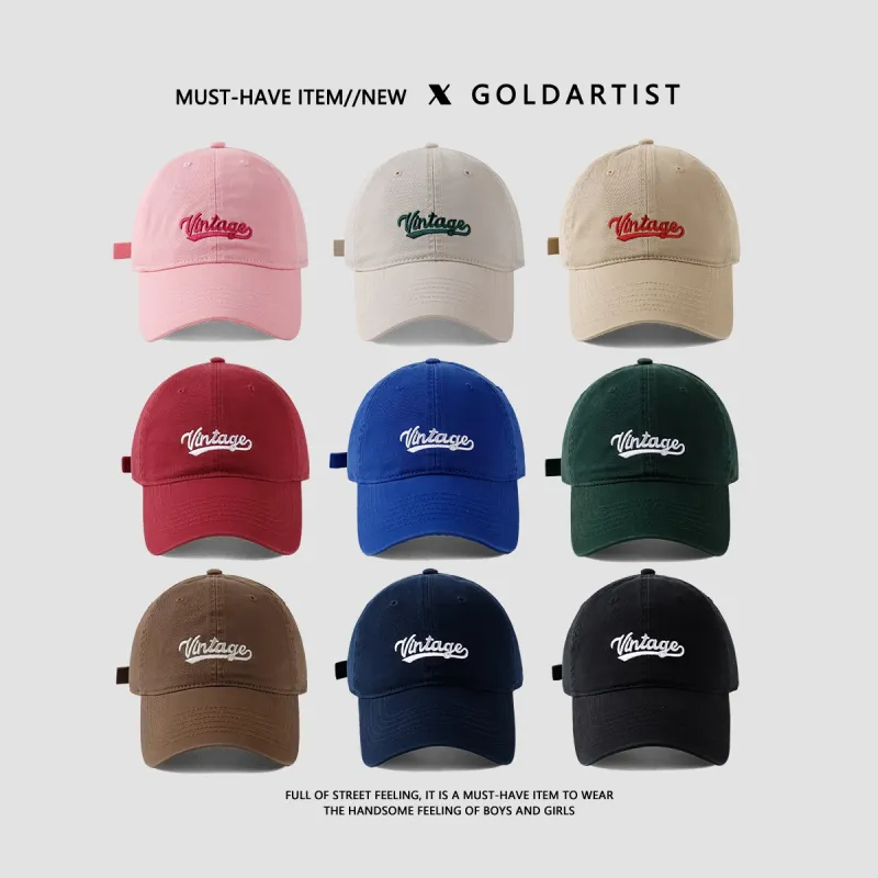 Gold Artist Cotton Baseball Caps Unisex-11
