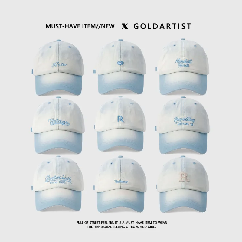 Gold Artist Cotton Baseball Caps Unisex-1