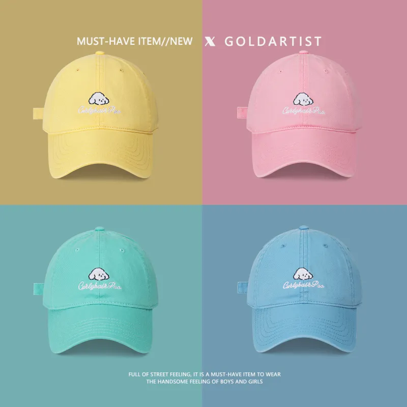 Gold Artist Cotton Baseball Caps Unisex Dopamine Dressing Color Scheme-6