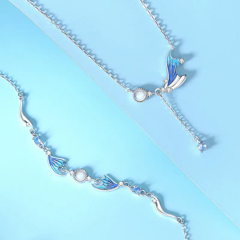 DAWO 925 Sterling Silver Necklaces Women's-4