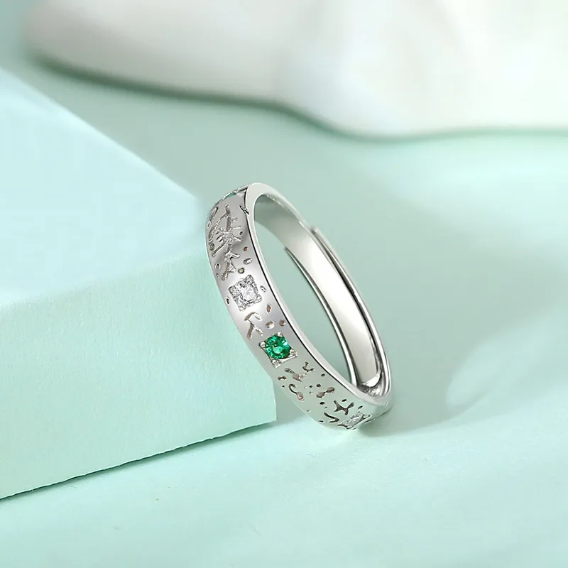 DAWO 925 Sterling Silver Rings Unisex-1