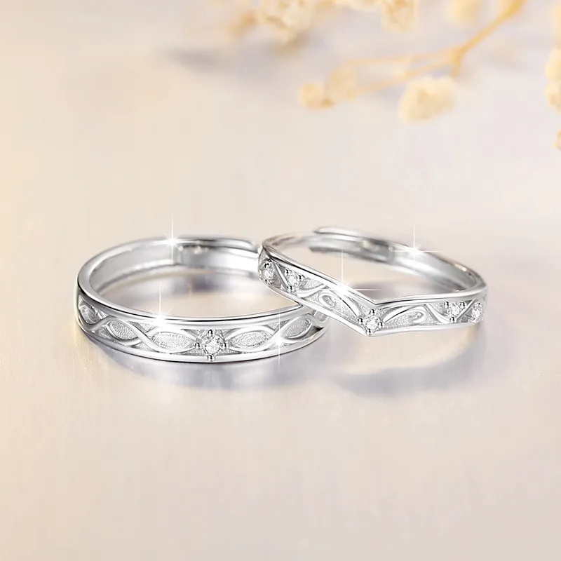DAWO 925 Sterling Silver Rings Unisex-3