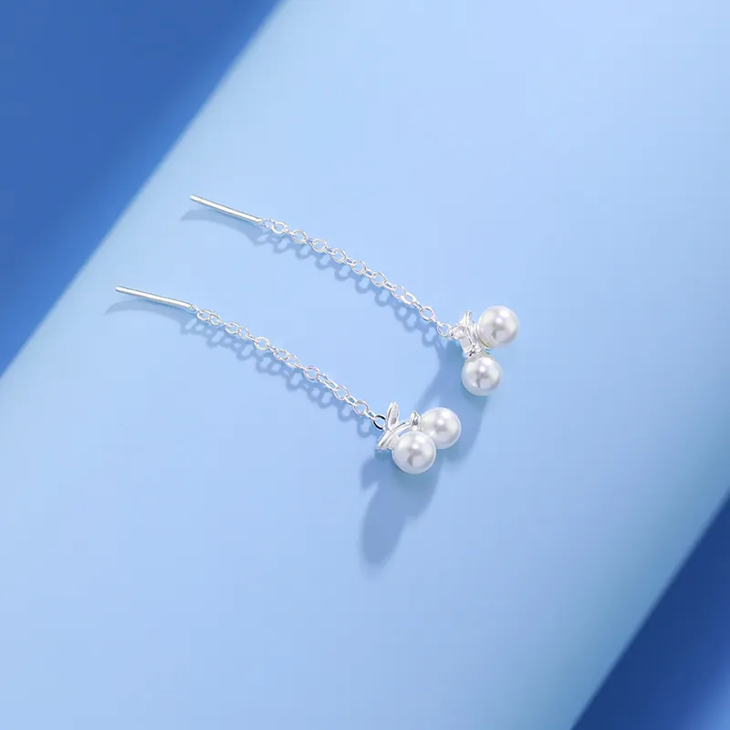 DAWO 999 Fine Silver Drop Earrings Women's-3