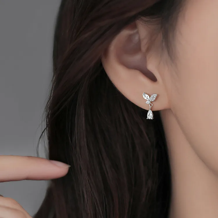 DAWO 999 Fine Silver Stud Earrings Women's-3