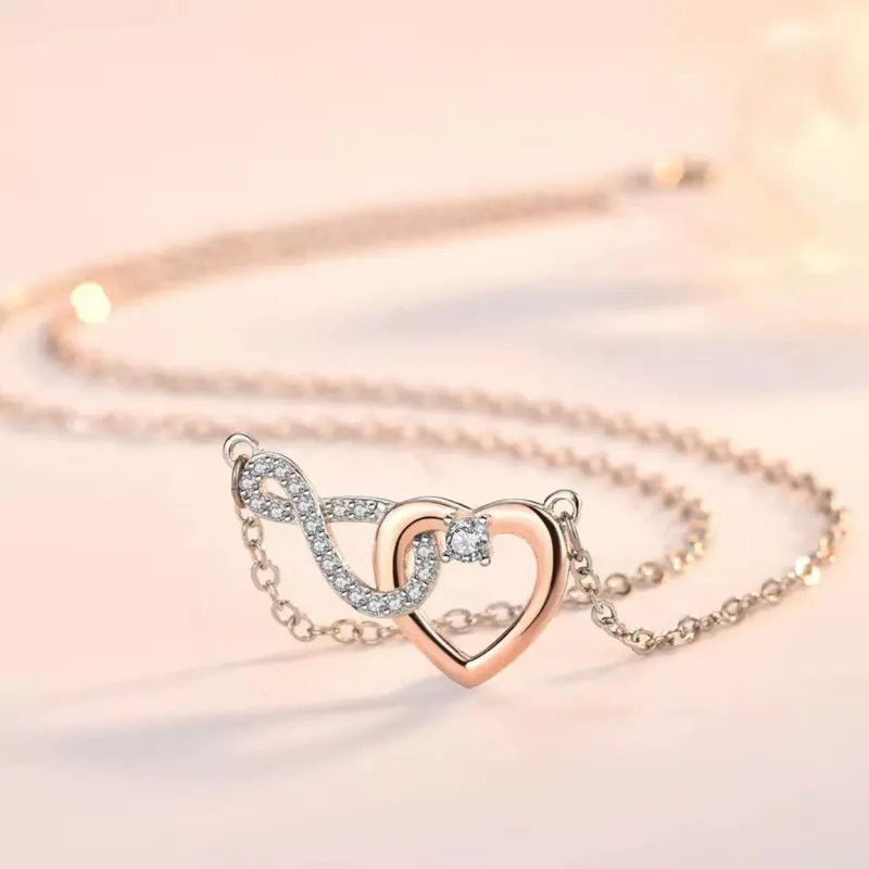 DAWO 925 Sterling Silver Necklaces Women's-4