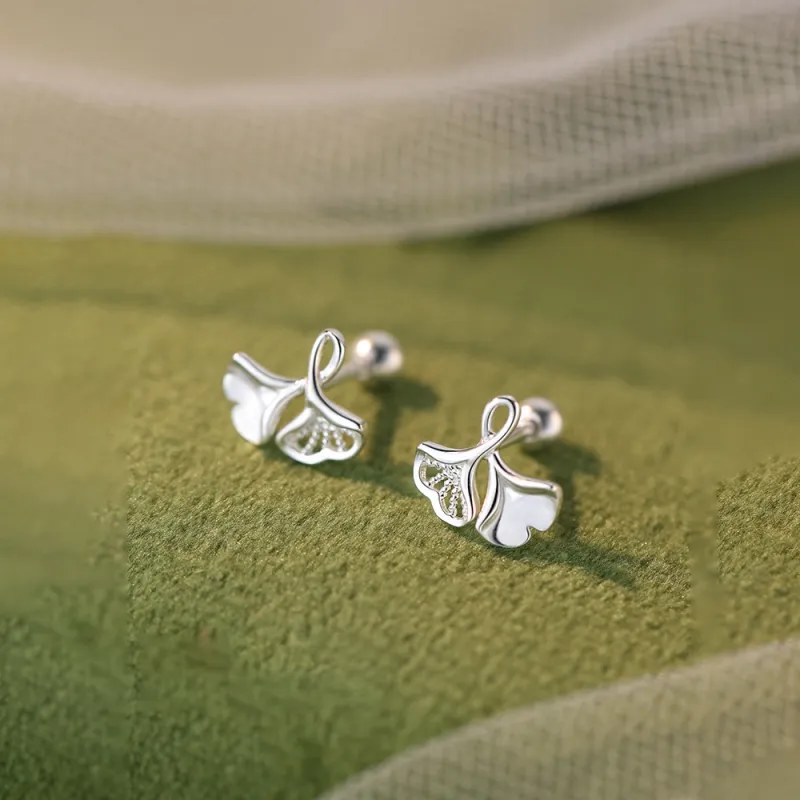 DAWO 999 Fine Silver Stud Earrings Women's-1