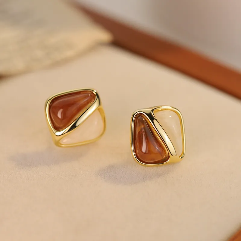 DAWO 925 Sterling Silver Stud Earrings Women's-2