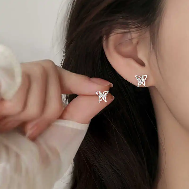 DAWO 999 Fine Silver Stud Earrings Women's-2