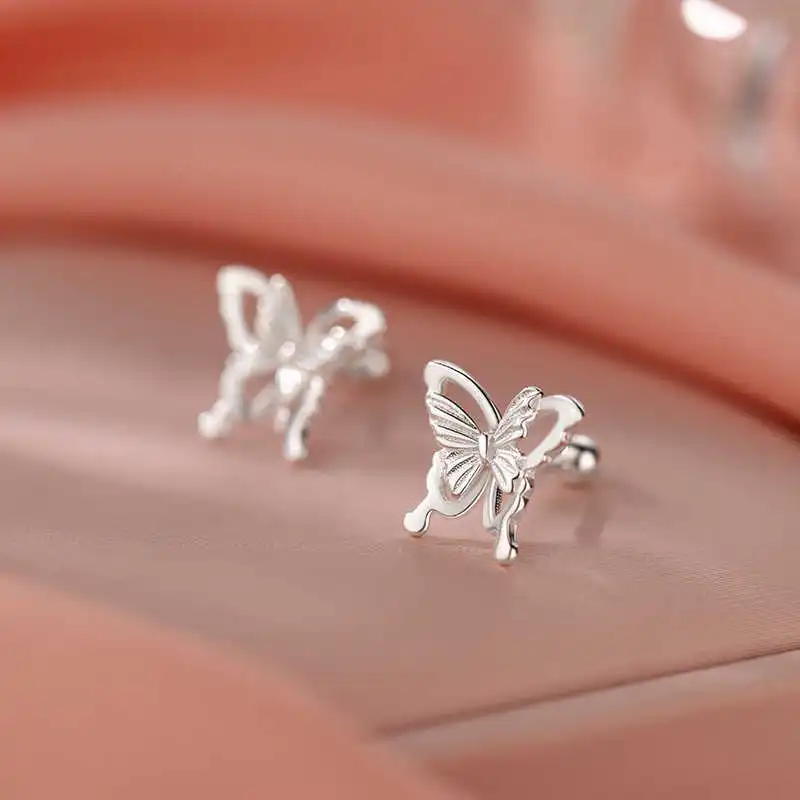DAWO 999 Fine Silver Stud Earrings Women's-1