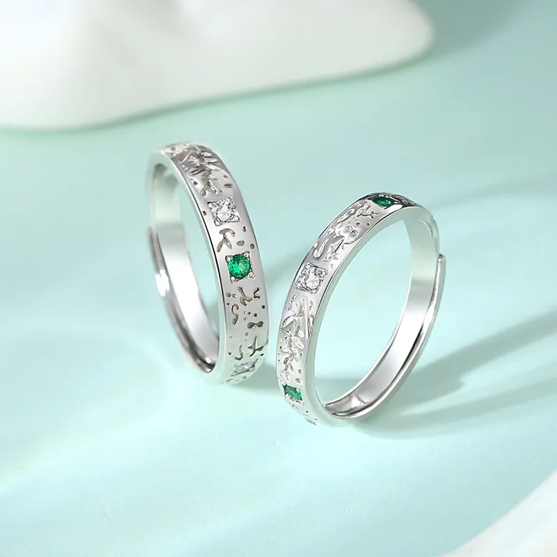 DAWO 925 Sterling Silver Rings Unisex-2