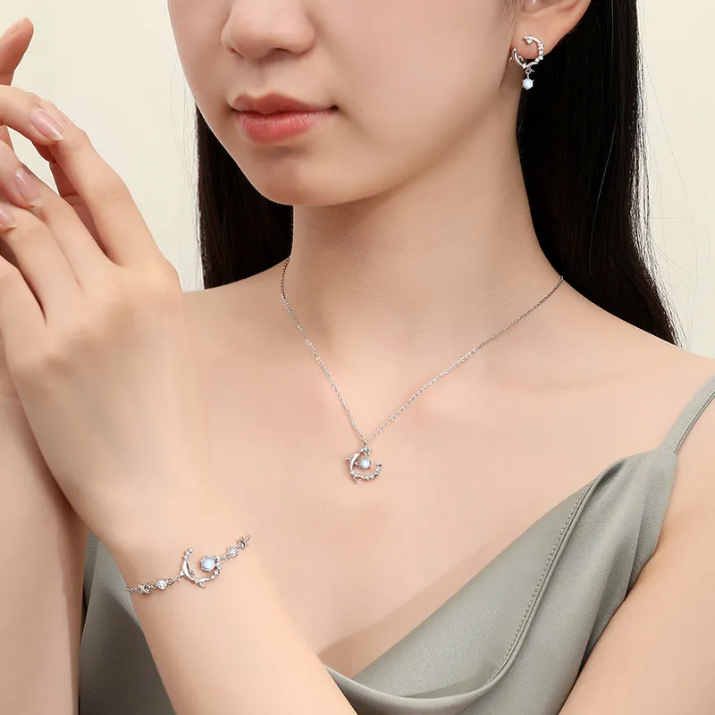 DAWO 925 Sterling Silver Necklaces Women's-2