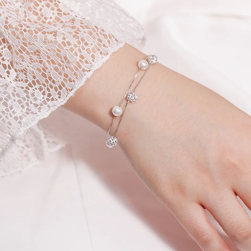 DAWO 925 Sterling Silver Bracelets Women's-1