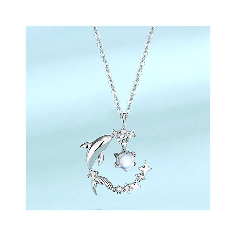 DAWO 925 Sterling Silver Necklaces Women's-4