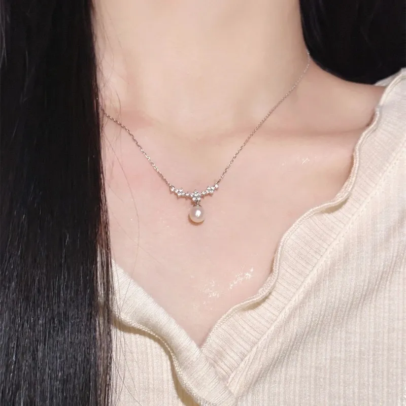 DAWO 925 Sterling Silver Necklaces Women's-4