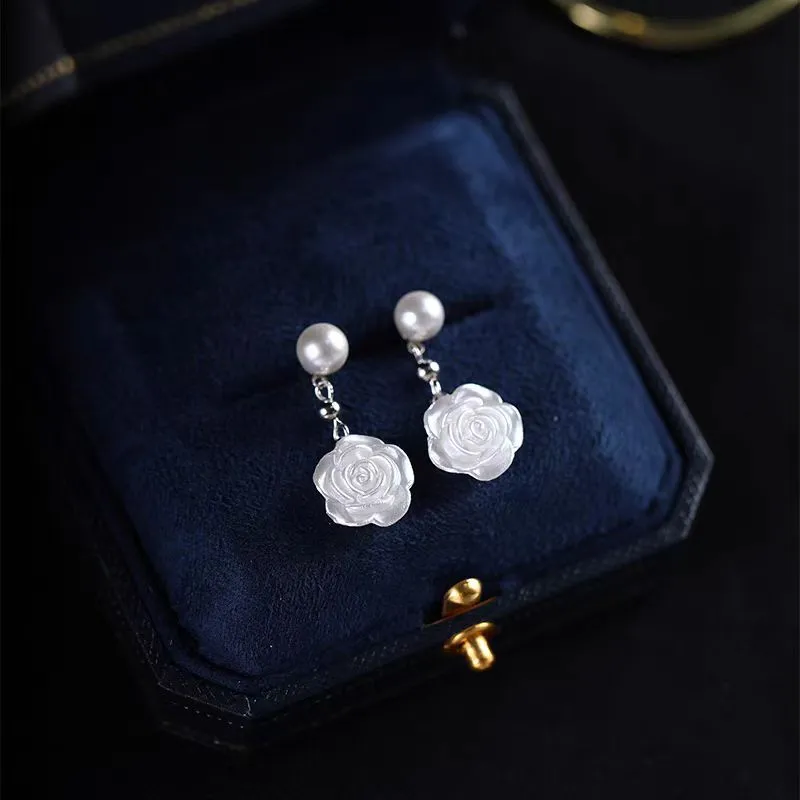 DAWO 925 Sterling Silver Stud Earrings Women's-3