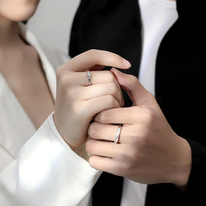 DAWO 925 Sterling Silver Rings Unisex-4