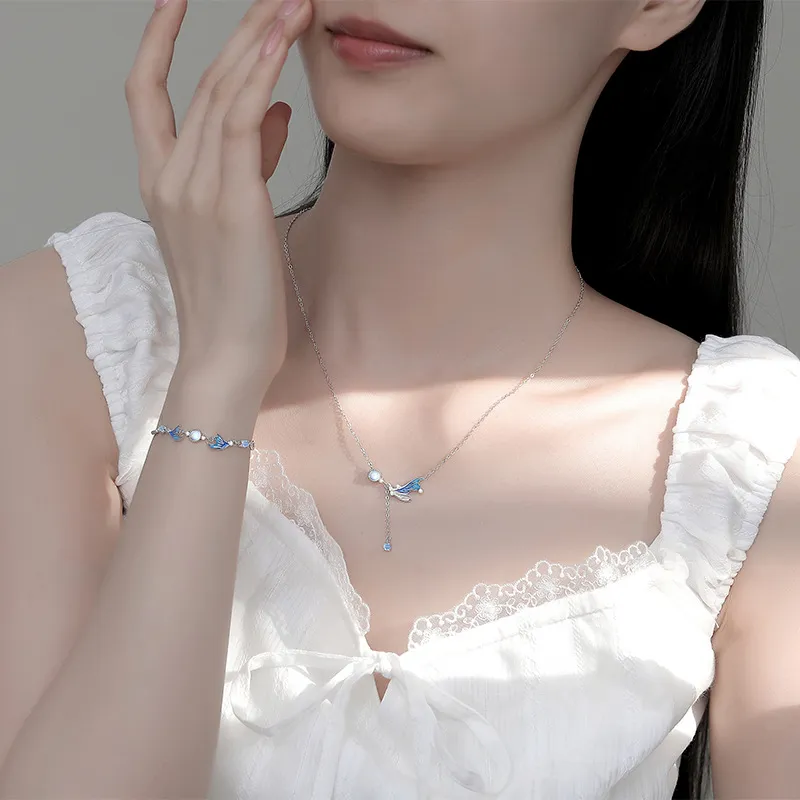 DAWO 925 Sterling Silver Necklaces Women's-3