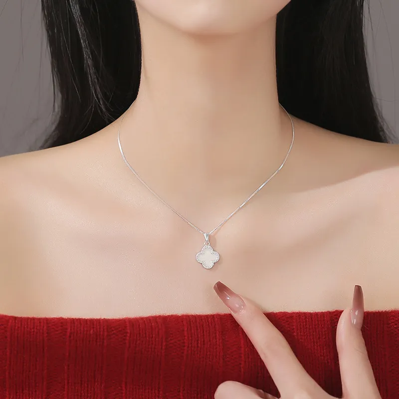 DAWO S999 Fine Silver Necklaces Women's-4