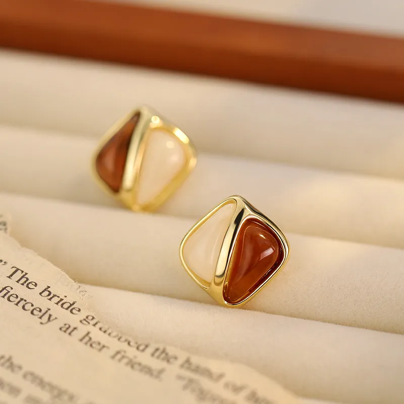 DAWO 925 Sterling Silver Stud Earrings Women's-1