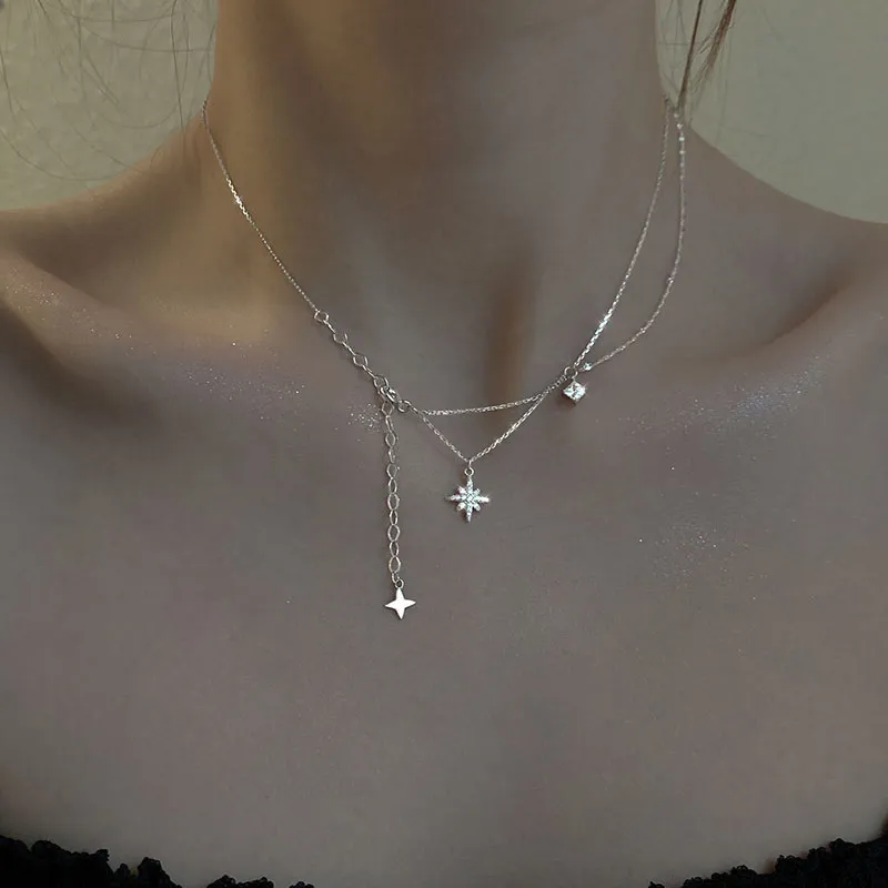 DAWO 925 Sterling Silver Necklaces Women's-2