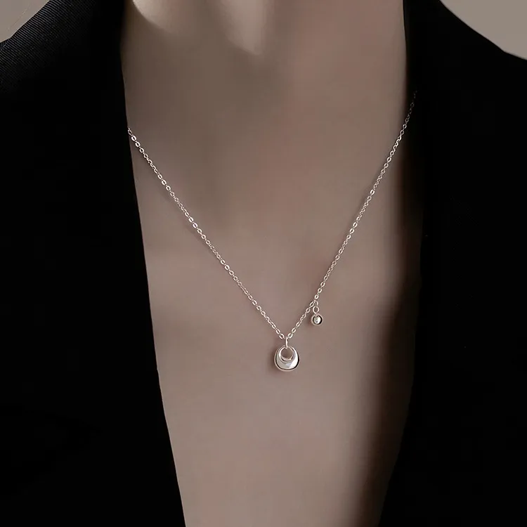 DAWO 925 Sterling Silver Necklaces Women's-3